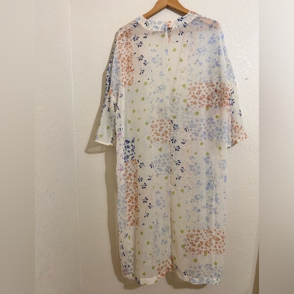 Wild Fable Kimono Sheer White Floral Print One Size - Picture 4 of 9